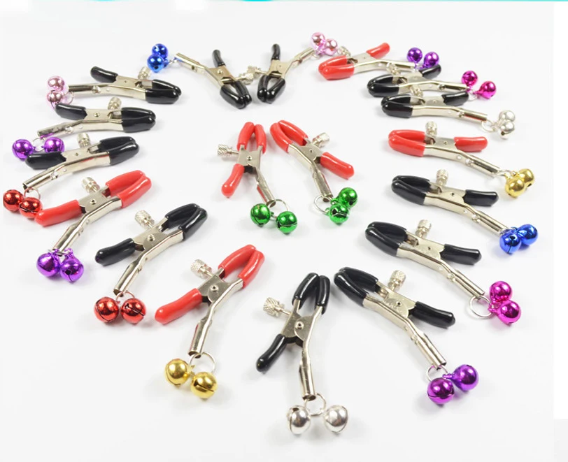 Kinky Slave Bondage Kit Rubber Tips Colorful Nipple Clamps for Girls