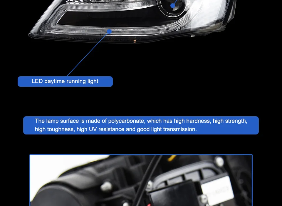 AKD Car Styling for A4 Headlights 2009-2012 A4L B8 Sedan Headlight DRL Hid Head Lamp Angel Eye Bi Xenon Beam Accessories