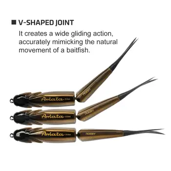 High Quality Jointed Baitfish Fishing Lure Hard Rubber Tail Shad Profile Glide Swimbait – Soft Lure – view 5
