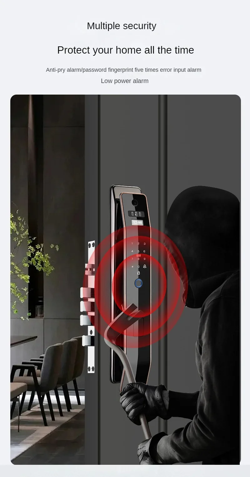 High quality materials for facial recognition intelligent fingerprint lock