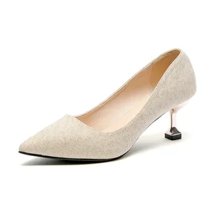 Black Premium Leather Pointed Toe Stiletto Heel Pumps, Slip-On Formal Summer Women's Shoes