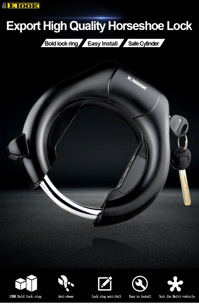 Hot Sale Waterproof Antitheft Bicycle Fat Bike Frame Lock Bike Sharing