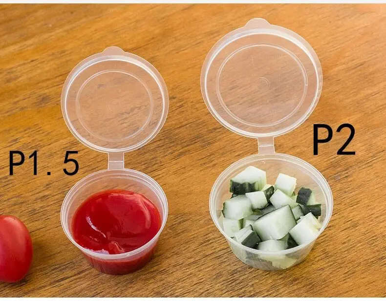 Amazon Top Seller 2021 Plastic Sauce Cup Small Seasoning cup takeaway soy cup with lid disposable sauce container