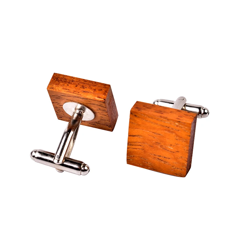 Новинка, индивидуальные квадратные деревянные Запонки для мужчин