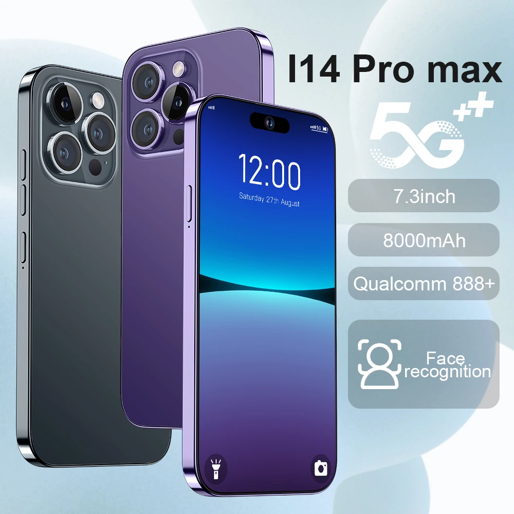 New i14 Pro MAX 6.8 16GB+1TBGB Android 7800 mA Unlocked 4g Smartphone