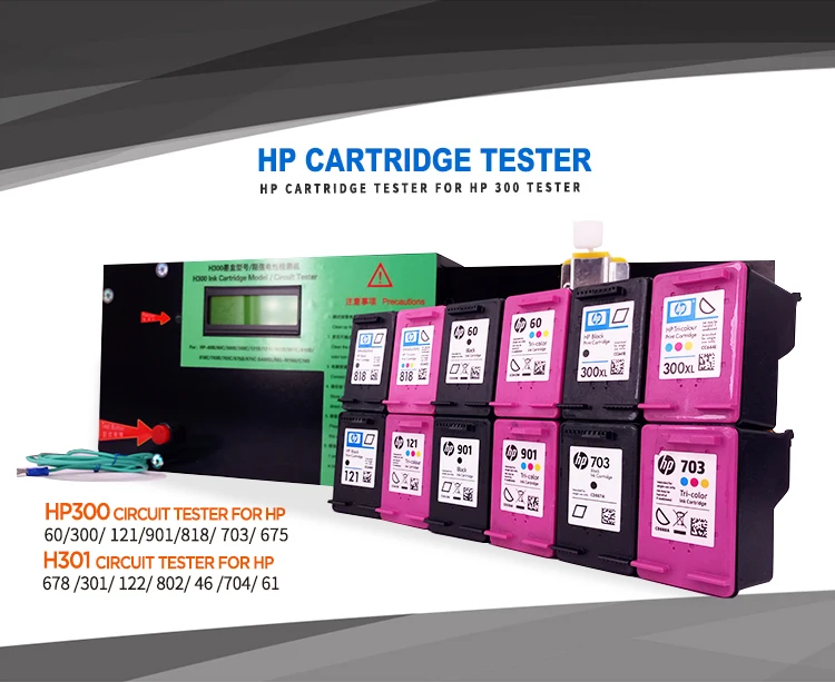 Hicor Multifunction Easy to Use Ink Cartridge Tester to test 301 61 678 650 662 46 122 704 Ink Cartridges for Hp