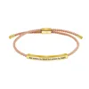 Pink rope gold bracelet g3713
