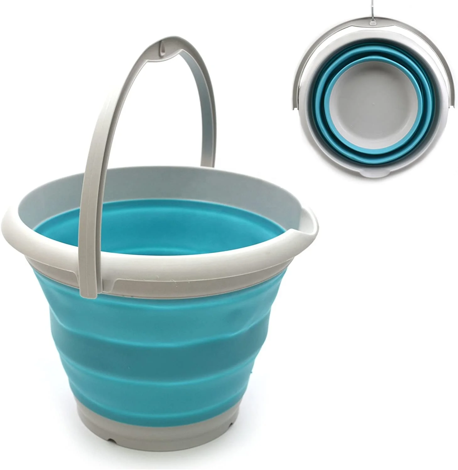 Collapsible Bucket with Handle Folding Laundry Tub Small Plastic Buckets -  China Folding Laundry Tub and Collapsible Bucket with Handle price
