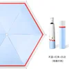 Sky blue + red stripe + white edge (silver ring handle)