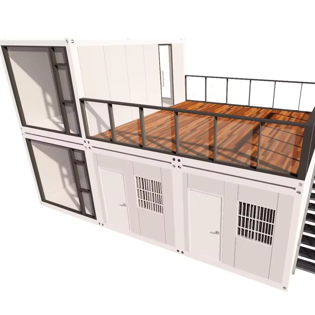 Valmiiksi valmistettu 20 jalan mobiili pieni koti, kannettava asuntomoduuli, toimisto, esivalmistetut talot, irrotettava konttitalo terassin kanssa