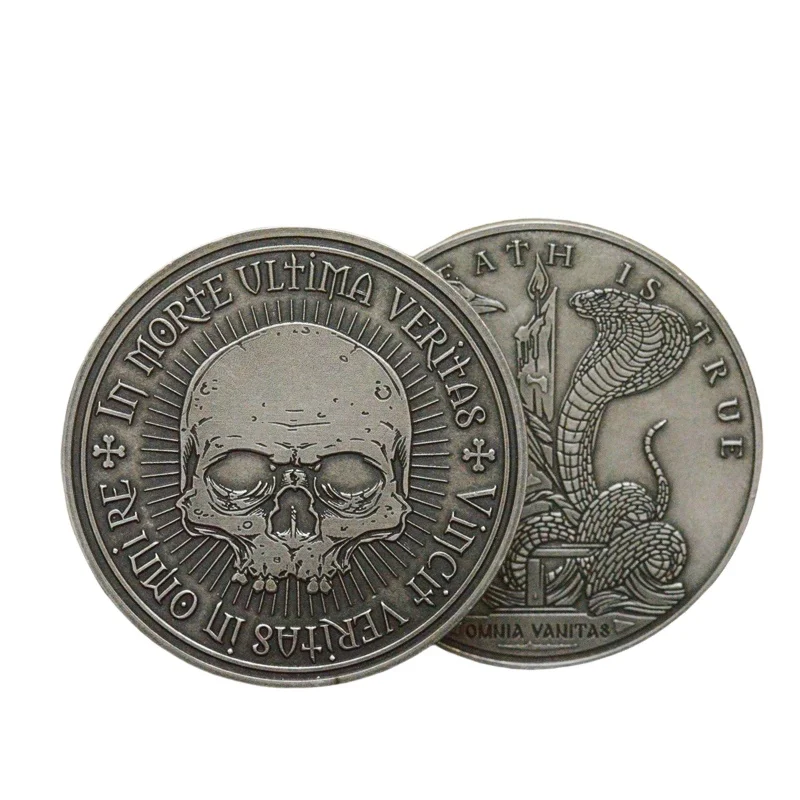 Коллекционер токенов Хобо никелевые ветеранские монеты кордкосовый EDC монета смерти серебряный медальон