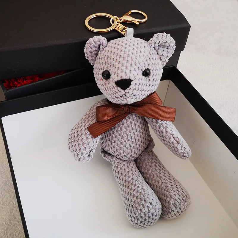 20cm Teddy Bear Stuffed Keychain Plush Toys Plush Key Chains Pendant Dolls Birthday Wedding