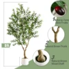 Olivo Realistico Verde Naturale da 8 Piedi con Vaso Bianco