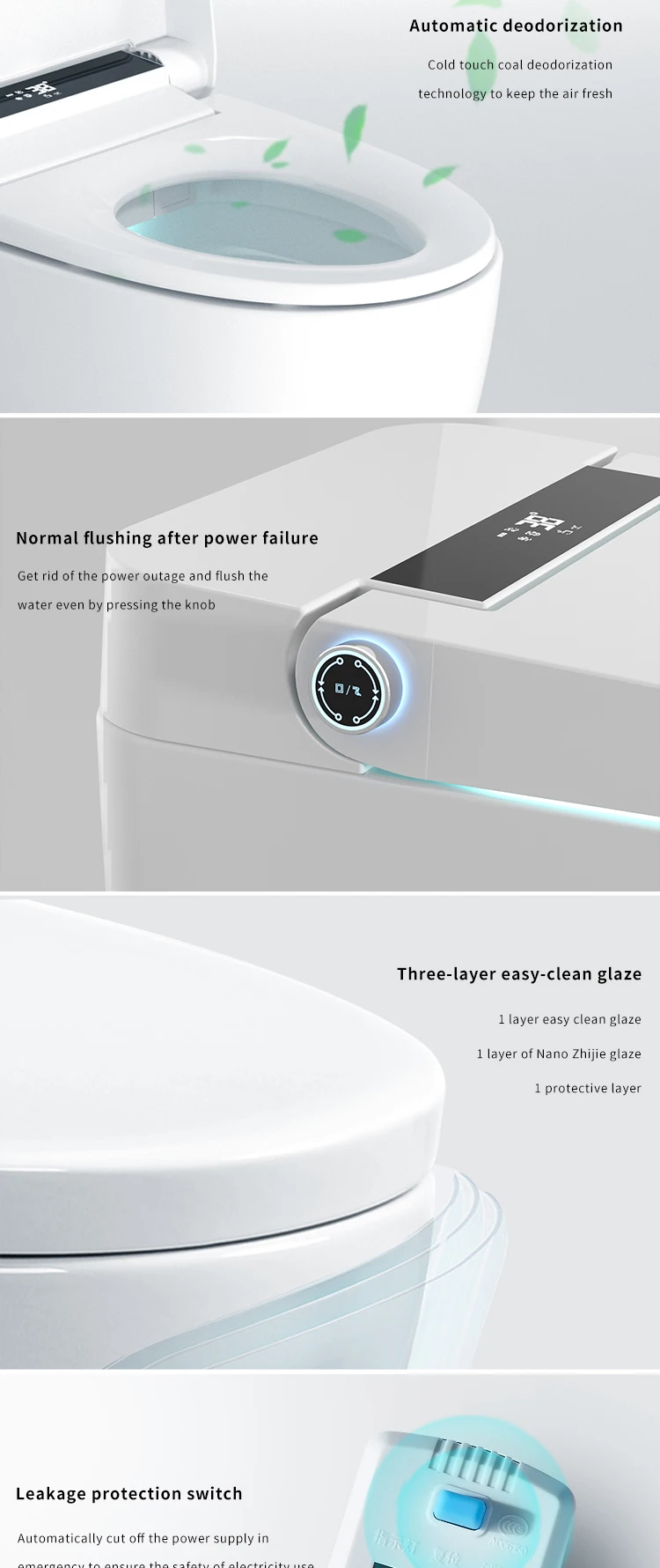 product fashion modern automatic toilet bidet bathroom sanitary wares intelligent toilet bowl bathroom smart toilet-19