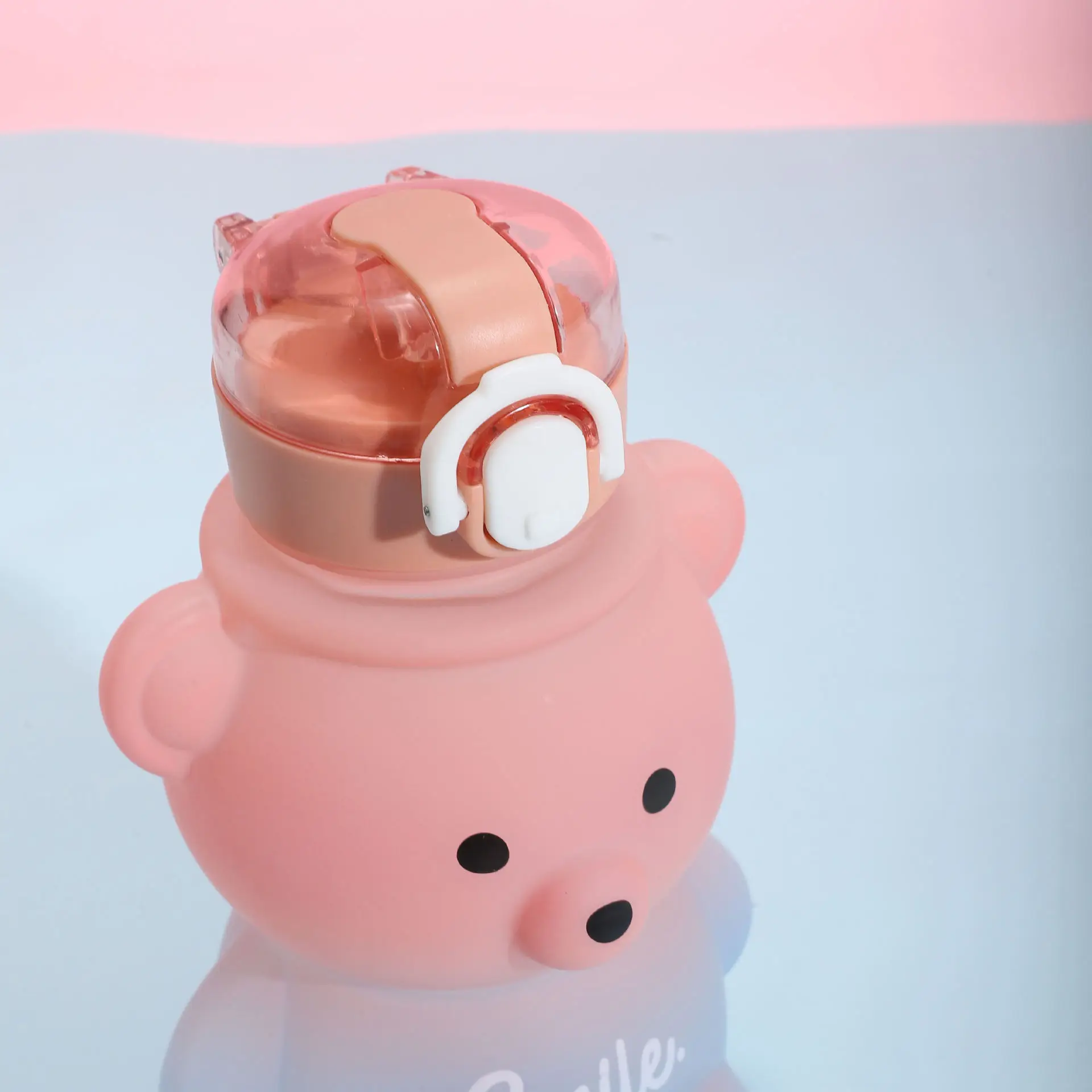 Cute Kawaii Bear Water Bottle For Kids Plastic Large-capacity Drink ...