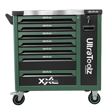 factory sale workshop and garage Heavy Duty Stainless Steel Mobile Tools cabinet 7 drawer with sidedoor