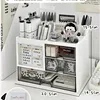 White combination storage drawers
