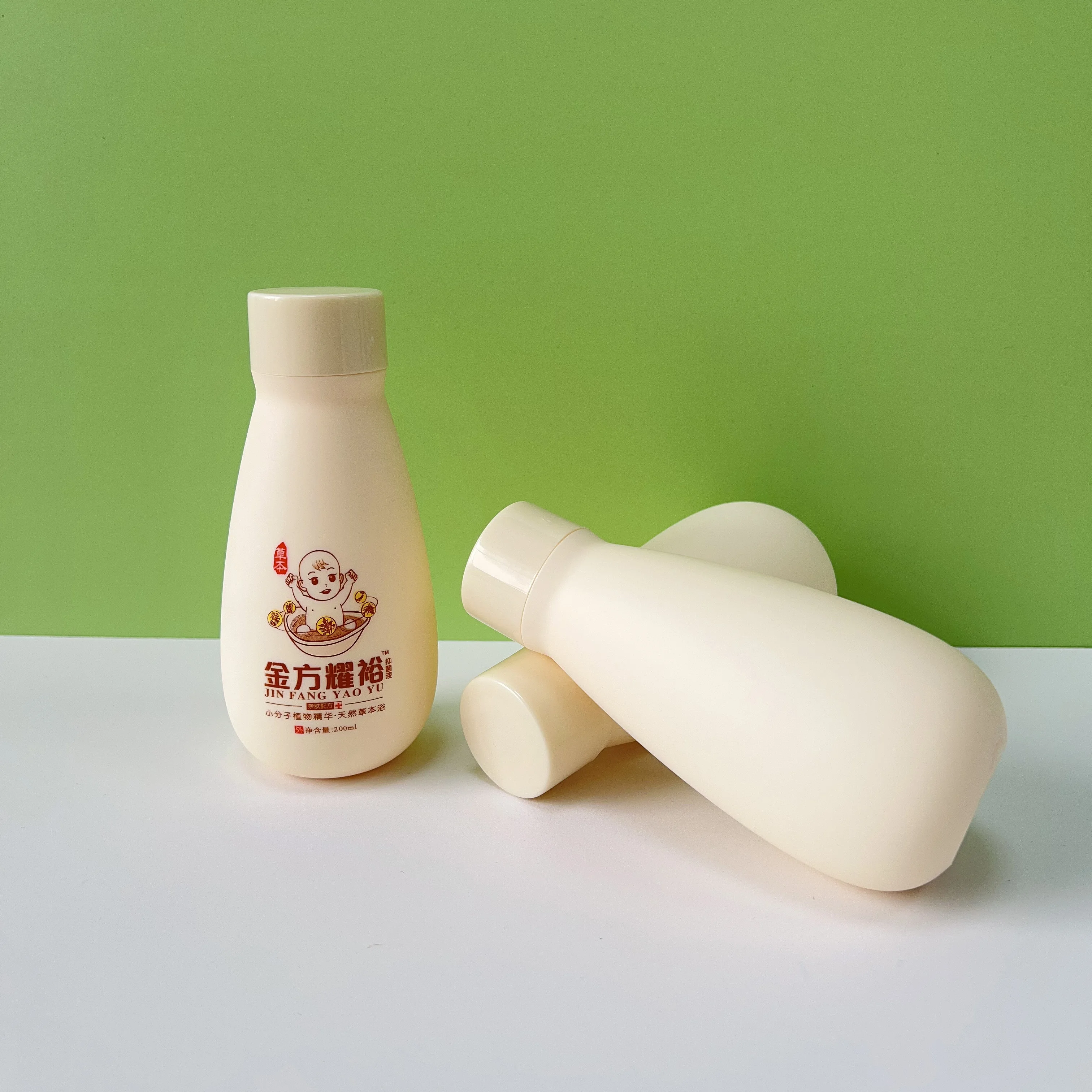 200ml Shower Gel HDPE Plastic Cosmetic Bottle Packaging Bottle Soft Touch