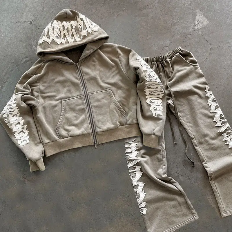 Custom Distressed Embroidery Applique Embroidery Patch Zip up