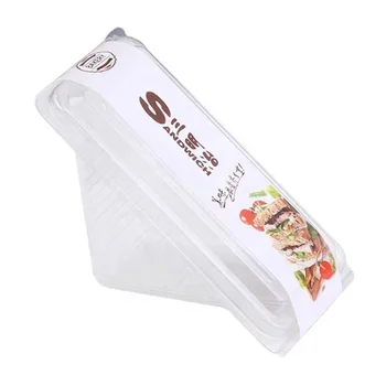 Wholesale  Disposable food grade triangle  PET Plastic storage box Sandwich Container
