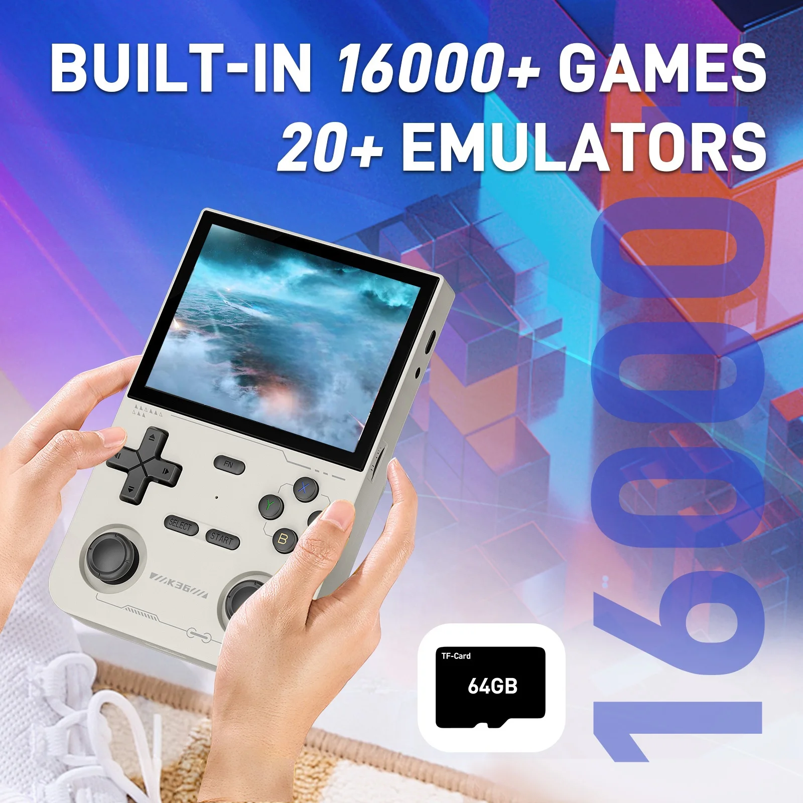Mini Emulator K36 Handheld Game Console - Retro Emulator with Linux