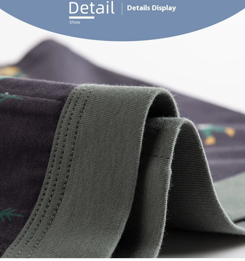 New Arrival Men's Underwear Breathable  Antibacterial Cotton Men's Boxer Briefs Cotton Men's Underpants Custom OEM Supplier