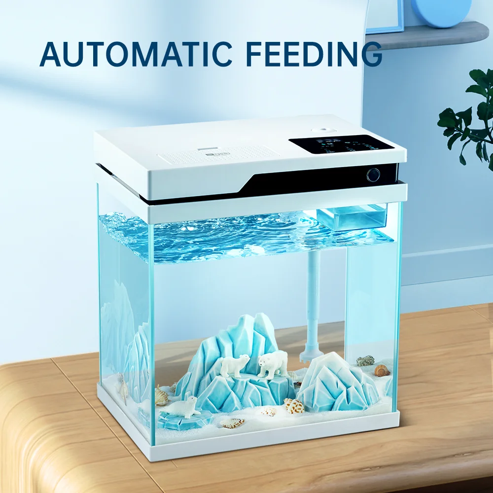 【新品】多機能スマート水槽 自動給餌機能付き 12L 多機能スマート水槽 自動給餌機能付き 12L