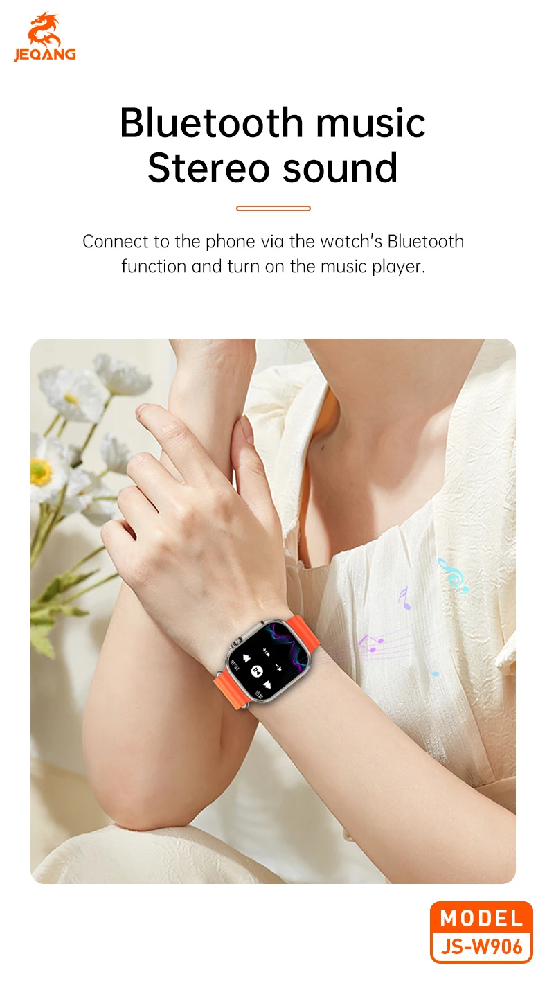 JEQANG Smart Watch with SIM Card Support Blood Glucose Blood Oxygen Heart Rate Sleep Monitoring Call