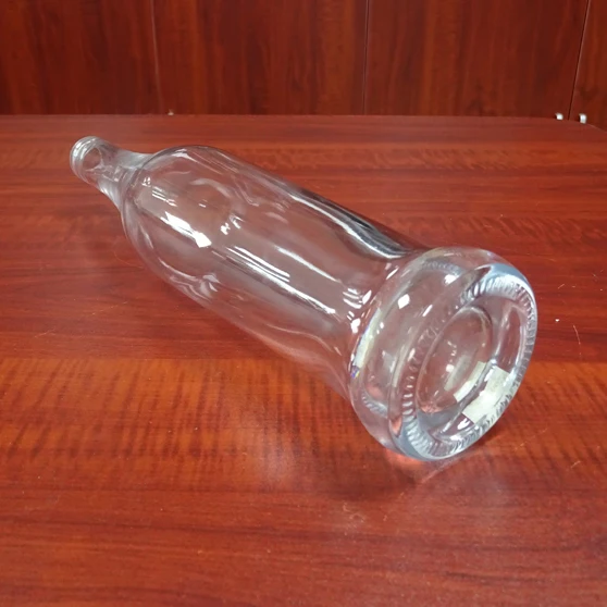 Cork Top 450ML Clear Round Tall Glass Wine Vodka Bottle