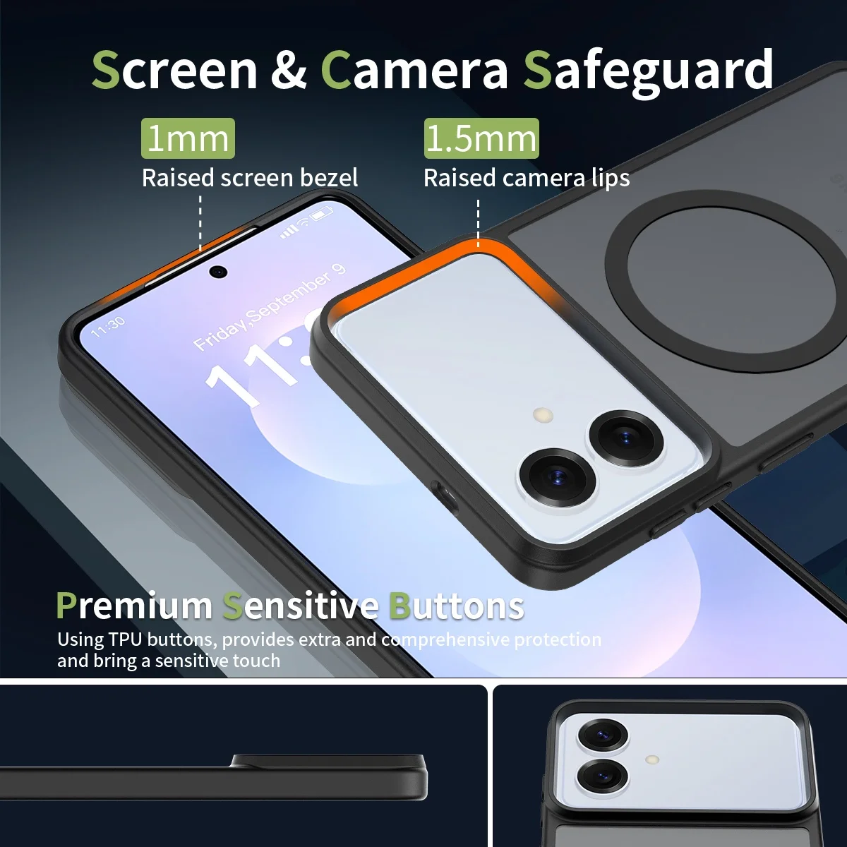 product tpupc skin feel matte magnetic ultra thin magnetic custom mobile phone case cover with wireless charging for samsung s26 edge-6