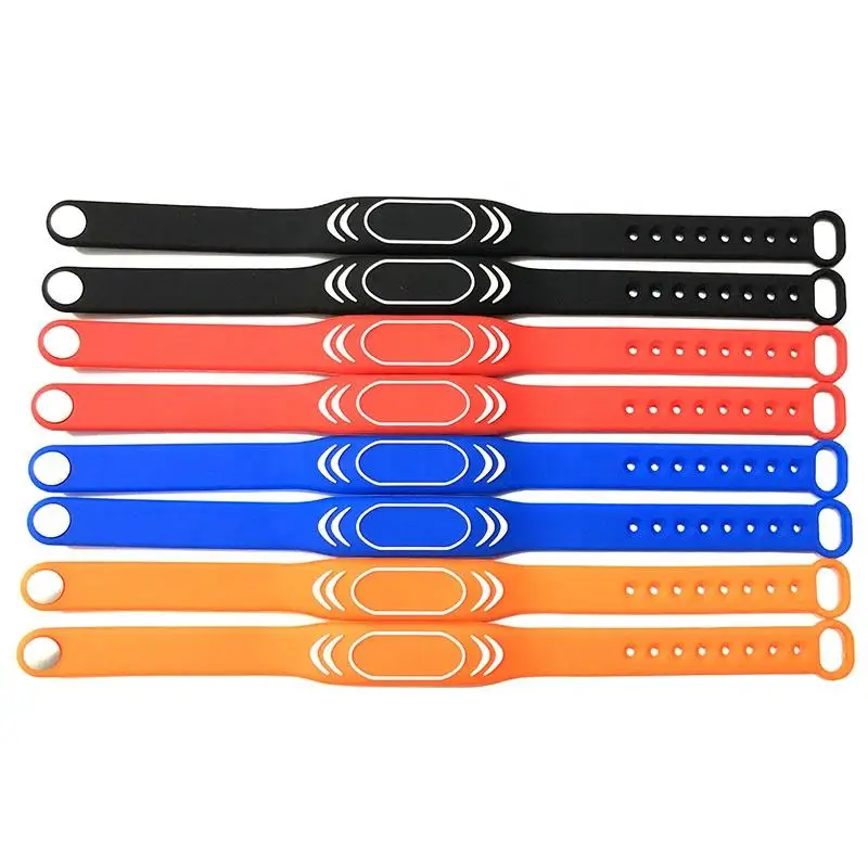 SUNLAN Adjustable Waterproof Silicone Wristband 13.56Mhz NFC RFID Bracelet Rewritable Key Access Control Cards 860-960mhz