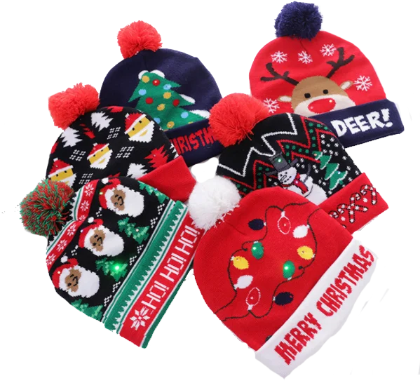 Chapeau De Noël Lumineux En Forme De Sapin - 4 Modes LED, Avec Bandeau Et Sangle - Déguisement Festif Pour Adultes Et Enfants, Fêtes Et Soirées