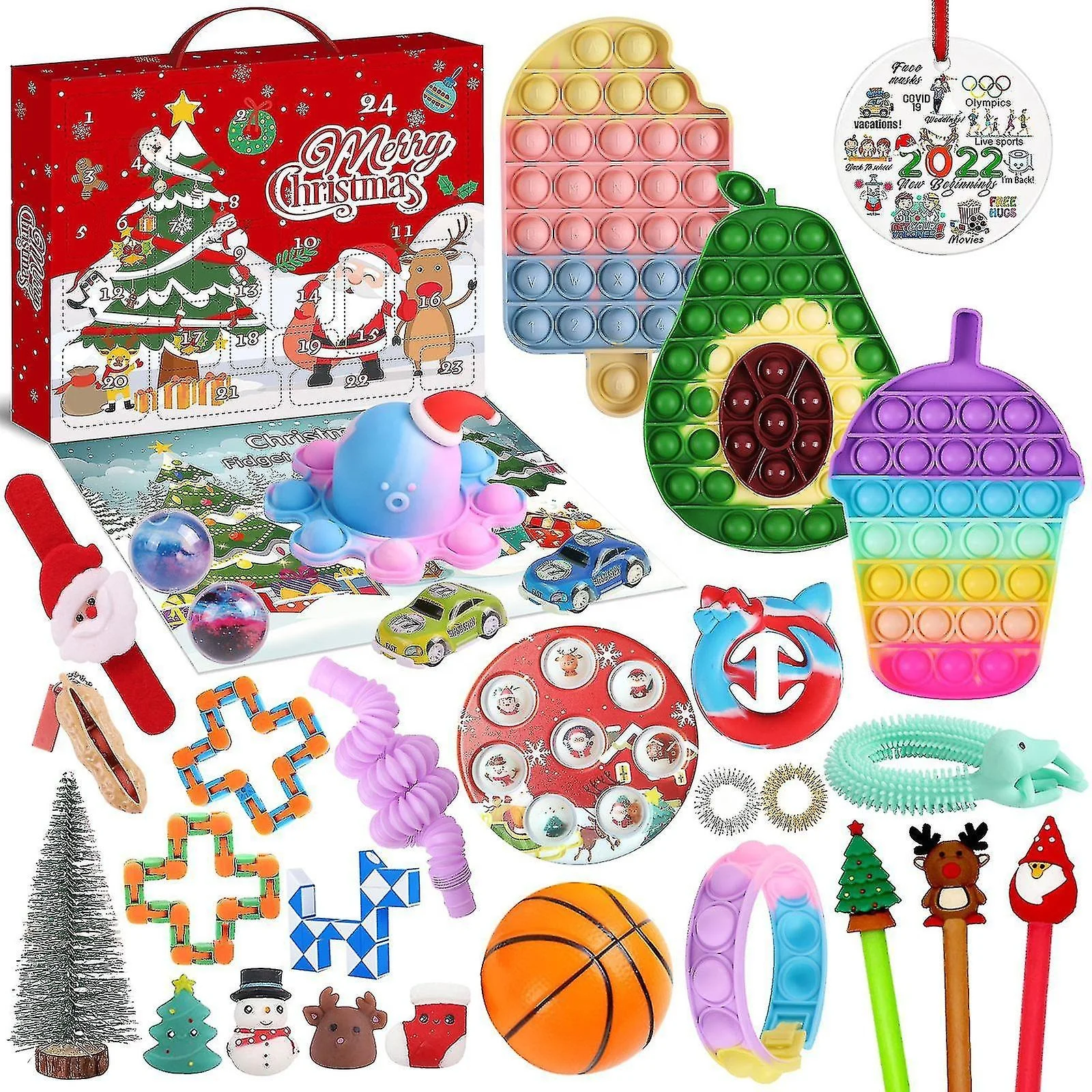 Customize Advent Calendar Christmas Countdown Blind Box With Socks And ...