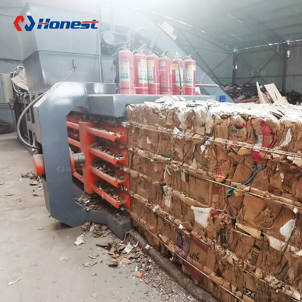Used Clothes and Textile Compress Baler Machine Cardboard Horizontal Baler Compactor
