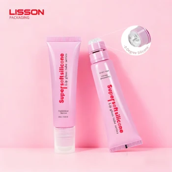 Luxury Soft Silicone Applicator Squeeze Blush  Tube Lip Gloss Makeup Tube Cosmetic Packaging 10ml 30ml 60ml
