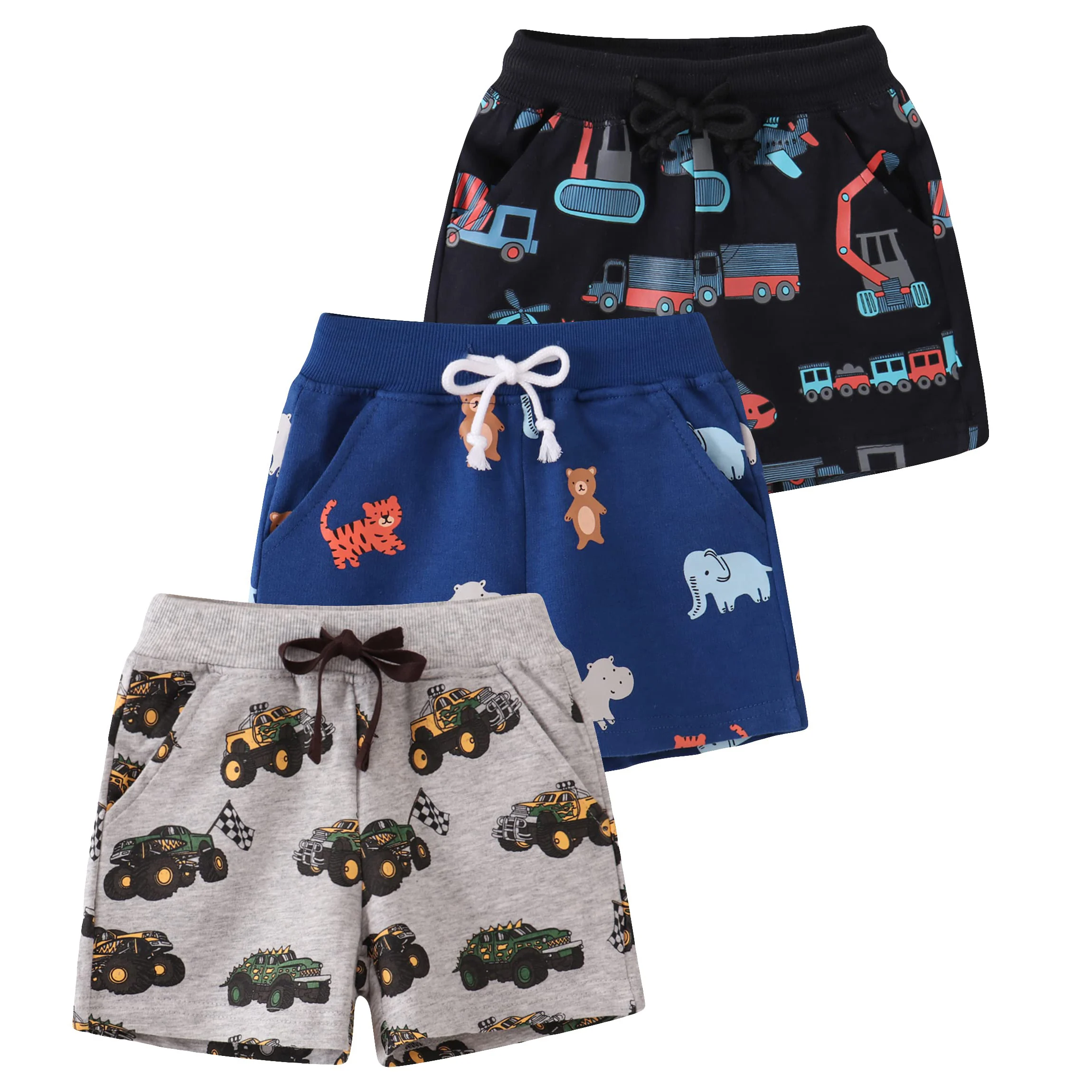 Toddler Boys Summer Cotton Shorts With Pocket,Baby Pull-on Casual ...