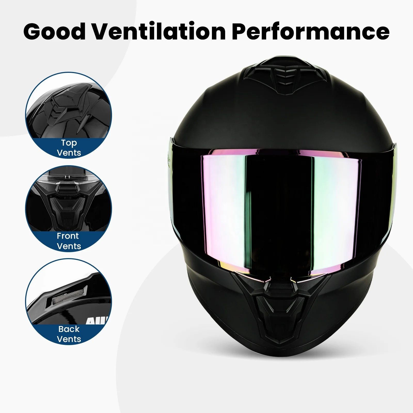 Full Face Motorcycle Helmet T801 - All Seasons DOT Approved