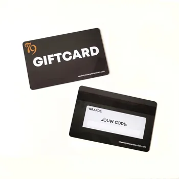 Customized Design Credit Card Size Pvc Plastic Gift Card