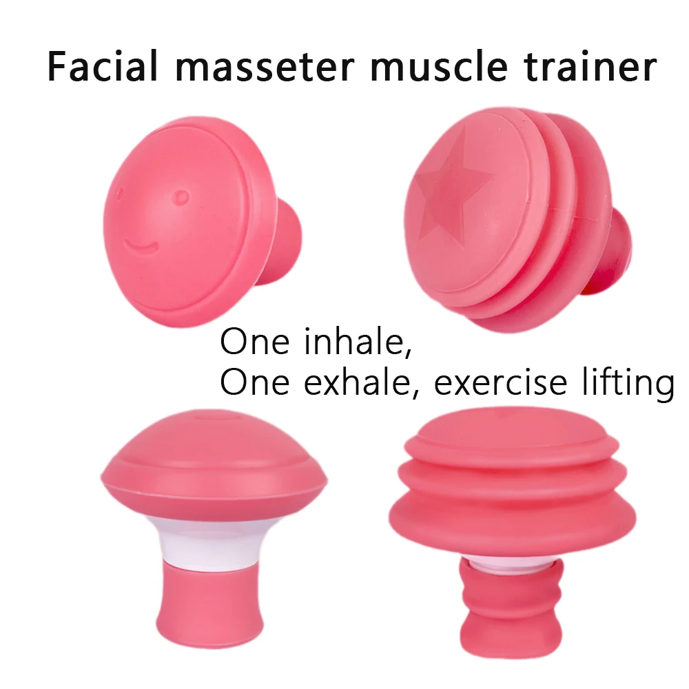 Facial Muscle Exerciser for Firming Skin for Women's Face Neck and Jaw Portable Silicone Facial Exercise Machine for Lifting up