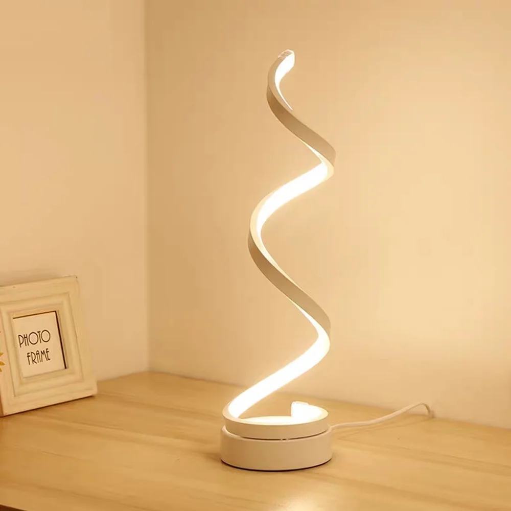 Creative simple LED table lamp eye protection bedroom bedside light study aluminum table lamp