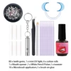 Kit de pierres à facettes bleues pour dents, 80 pièces