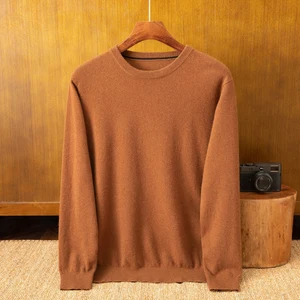 Fenglu H02 100% Cashmere Men's Winter  Solid Anti-Pilling Breathable Quick Dry Standard Thickness Full Sleeve