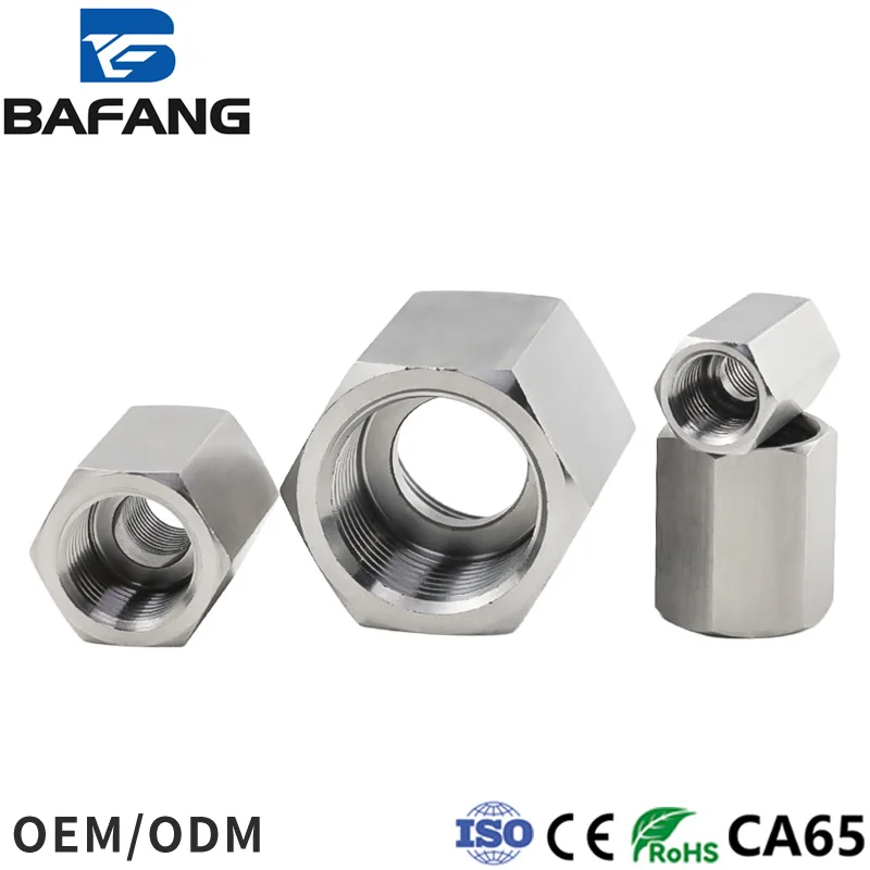 304 Stainless Steel Internal Thread Hex Extension Nut Female Thread Hex Coupling Pipe Connection Nut