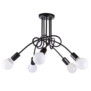 Simple Modern Multi-head White Chandelier Office Living Room Clothing Store Ceiling Light Fixture Octopus Ceiling Lights