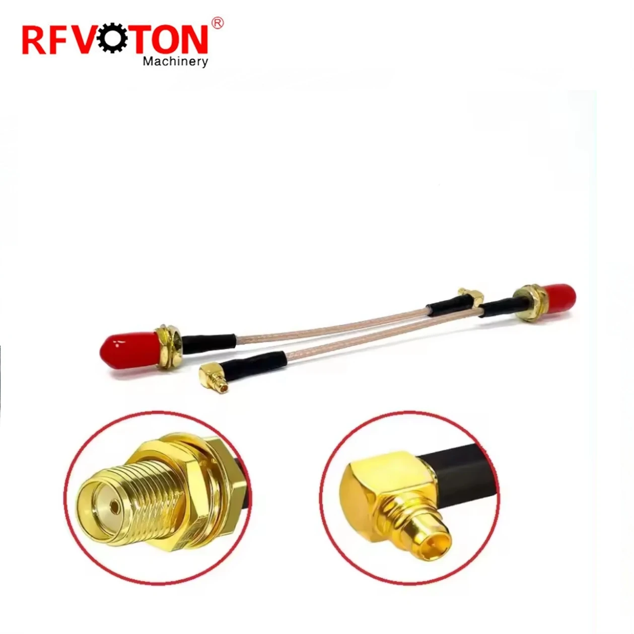 Factory Directly SMA Female Jack Bulkhead to MMCX  Male Right Angle with RG178 Pigtail 15cm Jumper Cable Assembly  In Stock