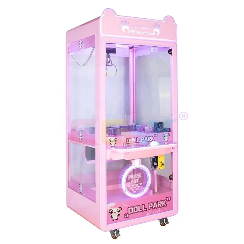 Factory Wholesale Coin Operated Prize Vending Game Arcade Machine Led Candy Crane Toy Claw Machine Malaysia