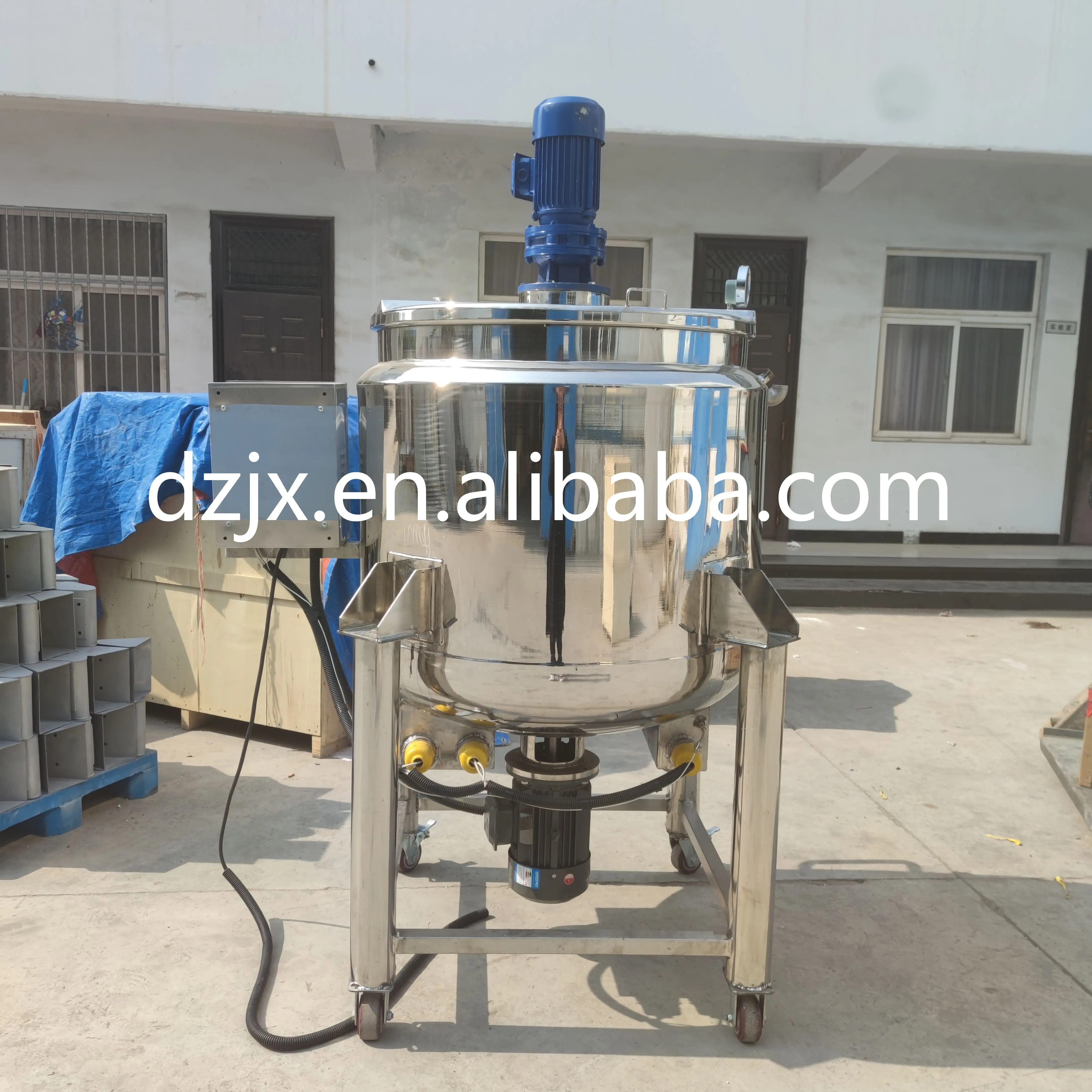 Dzjx 100l 1000l Chemical Fruit Juice Jacketed Liquid Formulation Mixing