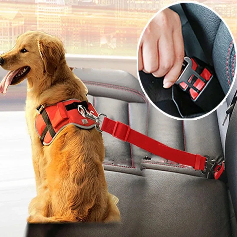 Colorful Classical Durable Adjustable Pet Seat Belt Dog Car Safety Seat Belts For Dogs