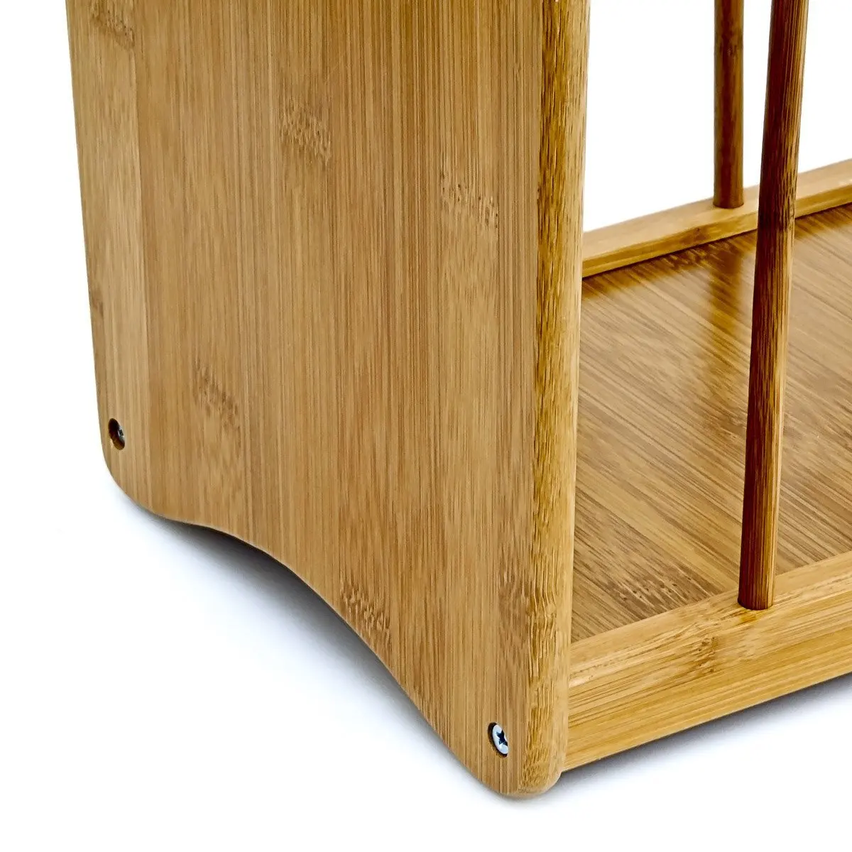 Magazine Rack Made of Robust Bamboo with Handle Space-Saving Magazine Rack Stand Holder for Transporting Newspapers, Newsletters