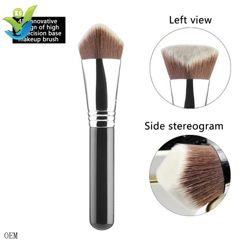 Top Selling Single Makeup Foundation Brush 3D 4D Slant Triangle Square Tapered Makeup Brushes